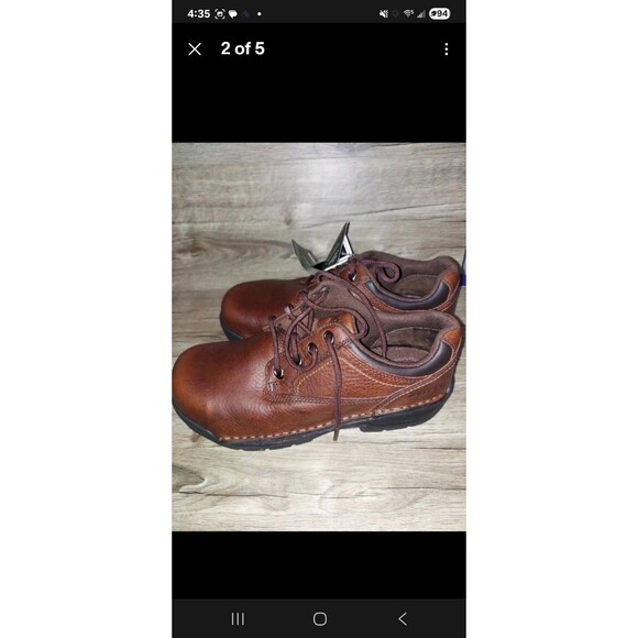 Womens Hytest Opanka Brown Lace-Up Size 10 M Steel Toe - Picture 2 of 5